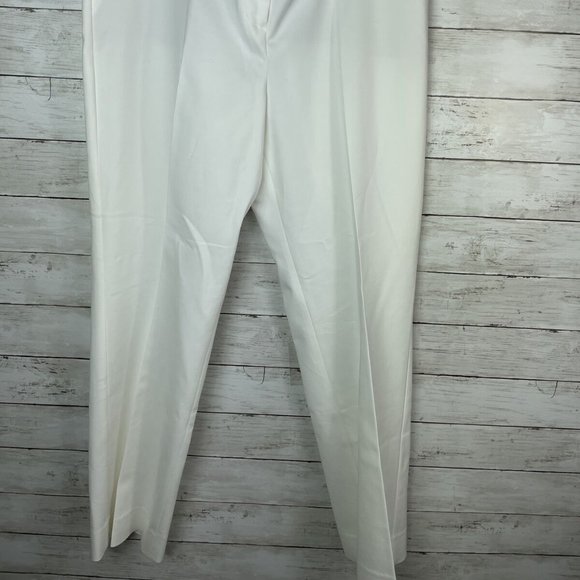 Talbots Freeport White Women's Trouser Dress Pants Pleated Front Plus SZ16 NWT - Picture 2 of 9